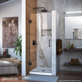 Satin Black Frameless Hinged Shower Door D251558