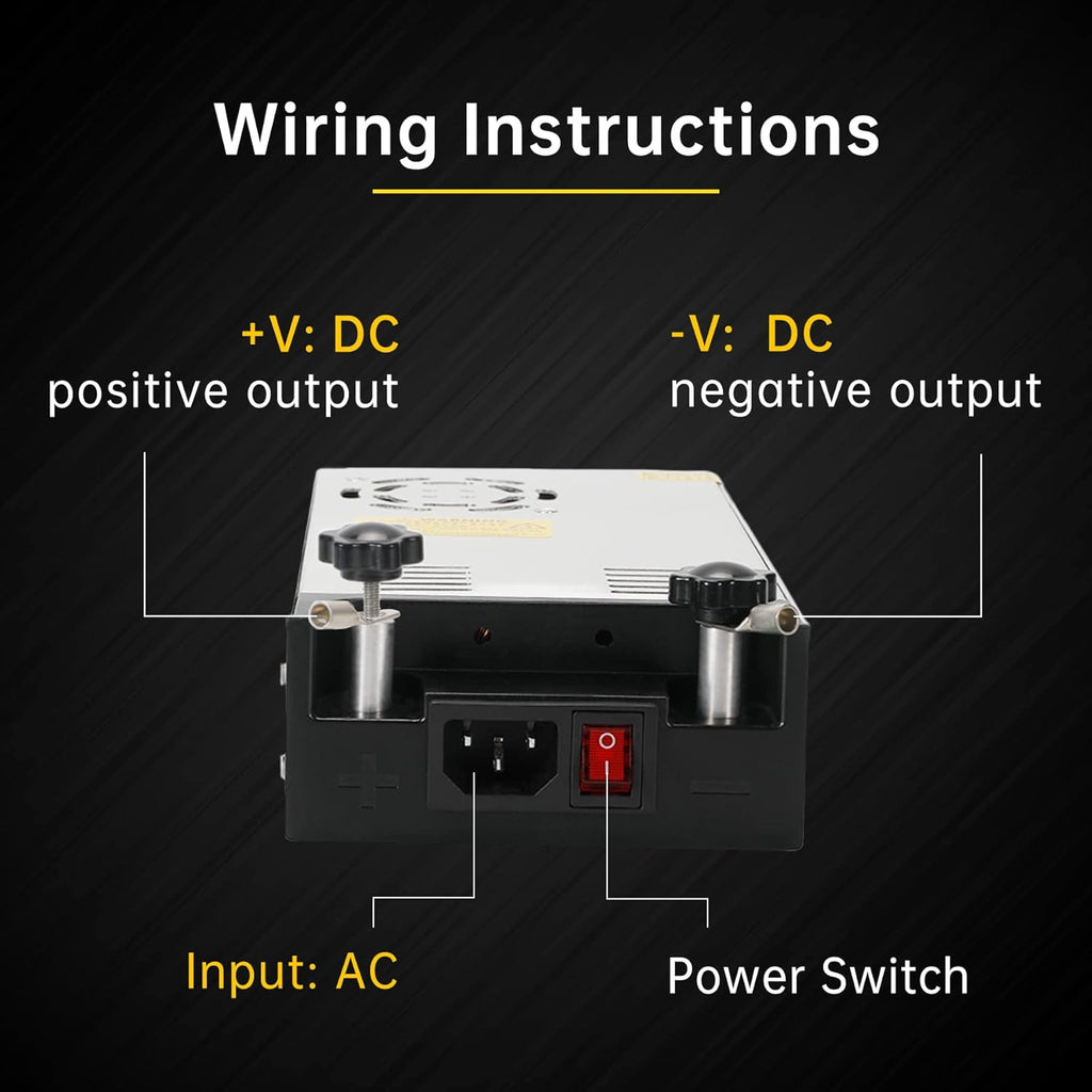 DC 12V 50A 600W Switching Power Supply, Pack of 2 V389