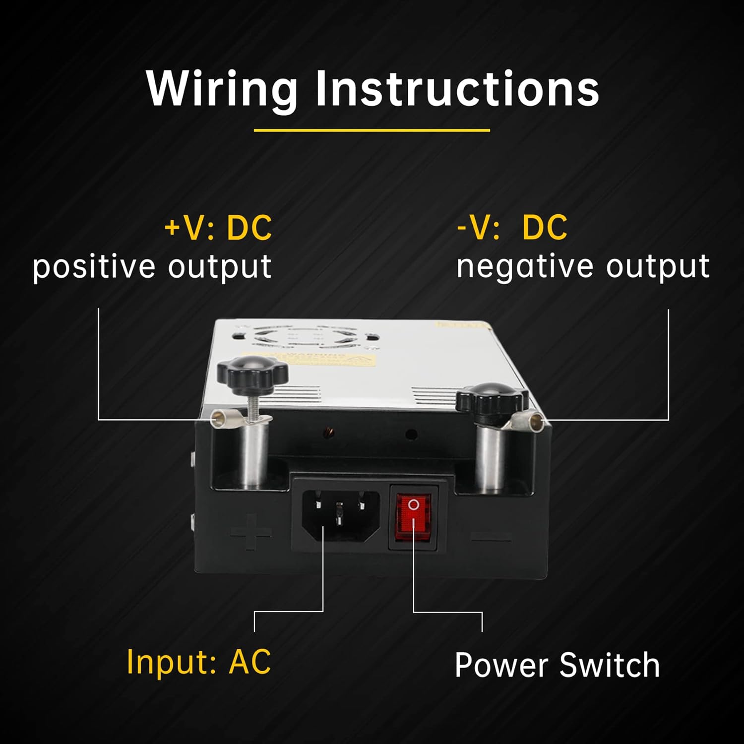 DC 12V 50A 600W Switching Power Supply, Pack of 2 V389