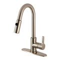Brushed Nickel Single-Handle Pull-Down Kitchen Faucet H467891