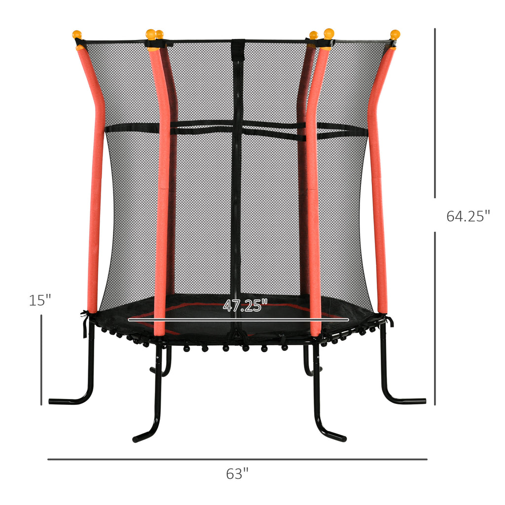 Red Kids Trampoline with Net B430610