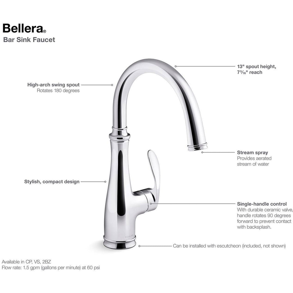 Polished Chrome Bar Sink Faucet F767426