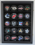 Hockey Puck Display Case Shadow Box Wall Cabinet with UV Protection Door G657