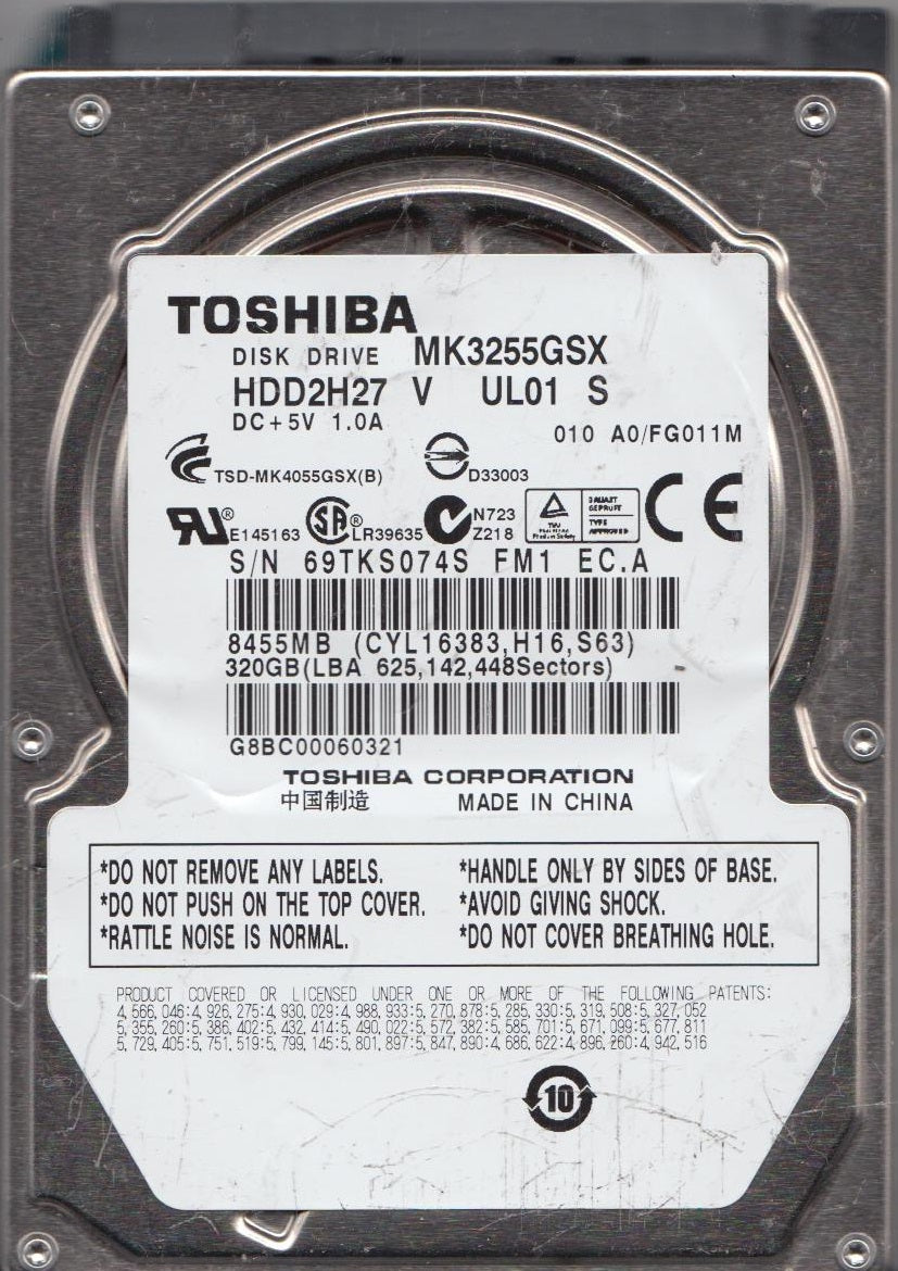 320GB SATA 2.5 Hard Drive Z517602