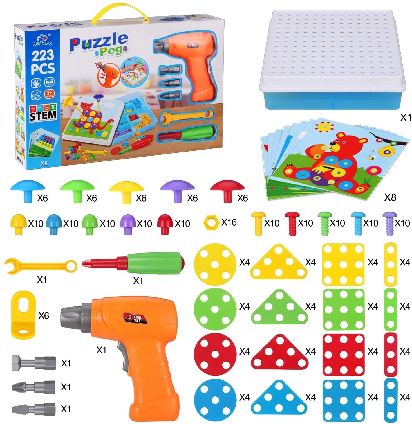 223 Pieces STEM Building Block Toys W88735