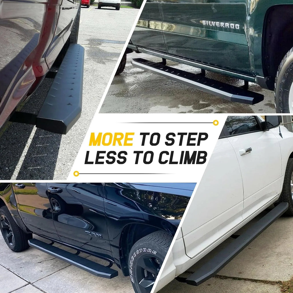 6 Inch Black Running Boards Side Step Nerf Bar F840