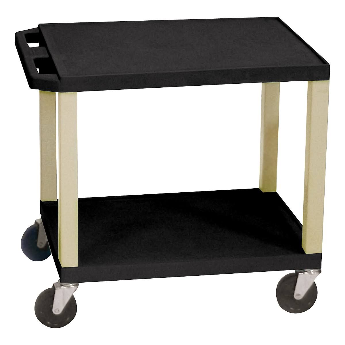 Black 2 Shelf Utility Cart C592511