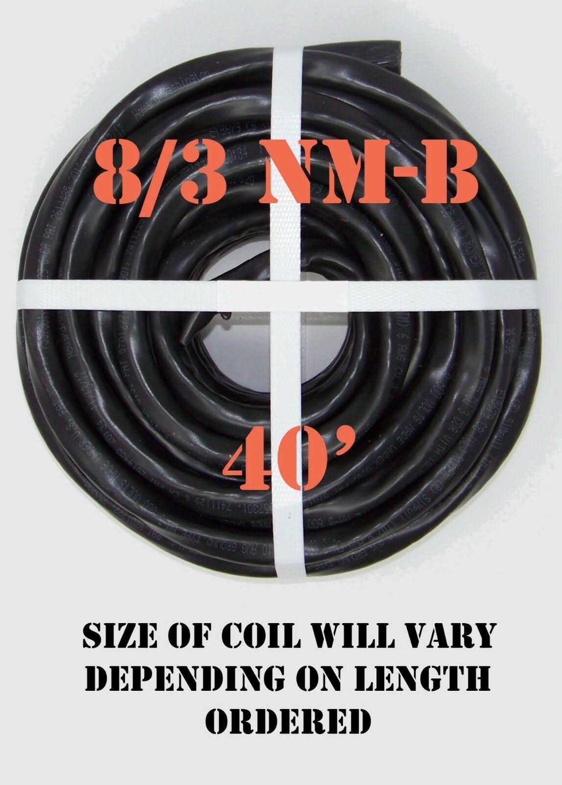 8/3 NM-B x 40& Romex Electrical Cable Z49249