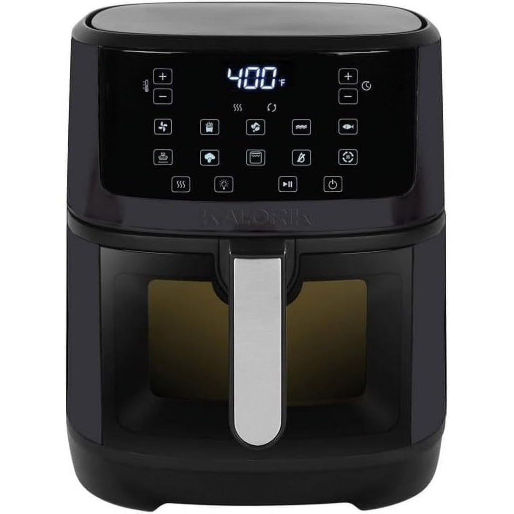 7-Quart Touchscreen Air Fryer With Window, Black Steel O302699