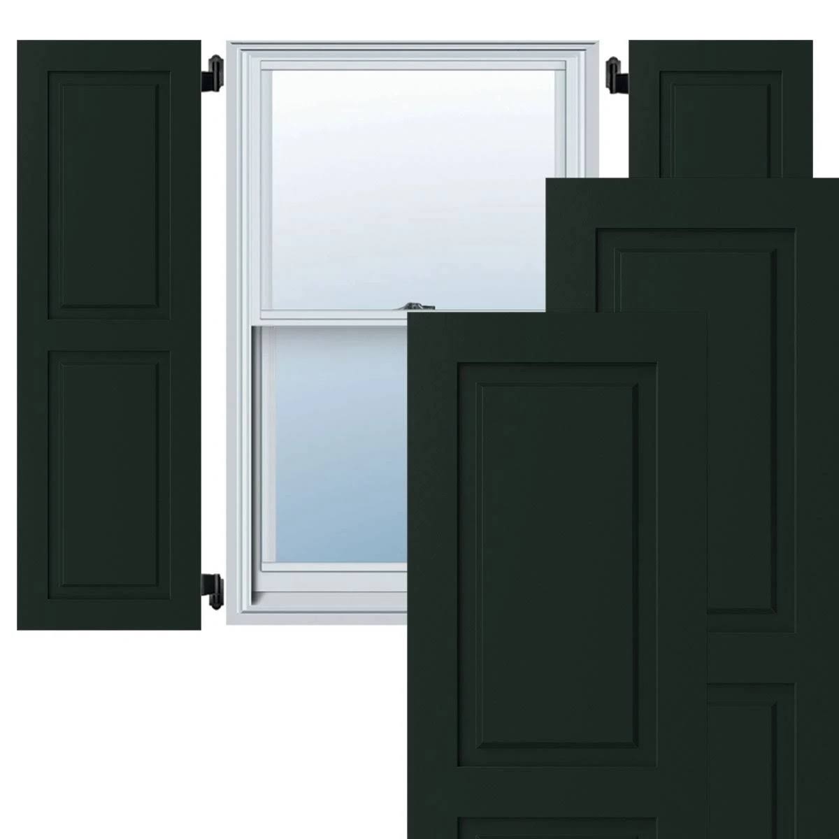 Chrome Green Exterior Composite Raised Panel Shutters O482