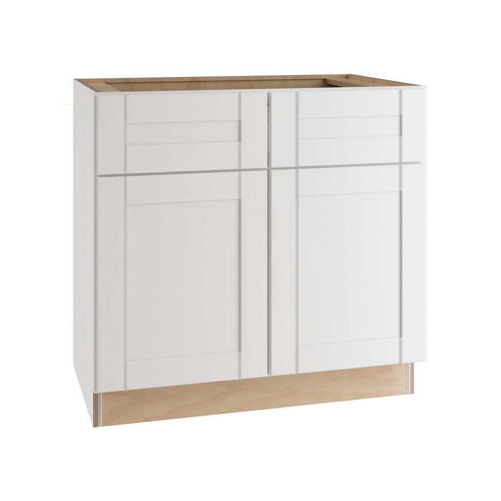 Vesper White Shaker Assembled Plywood Base Kitchen Cabinet F9859