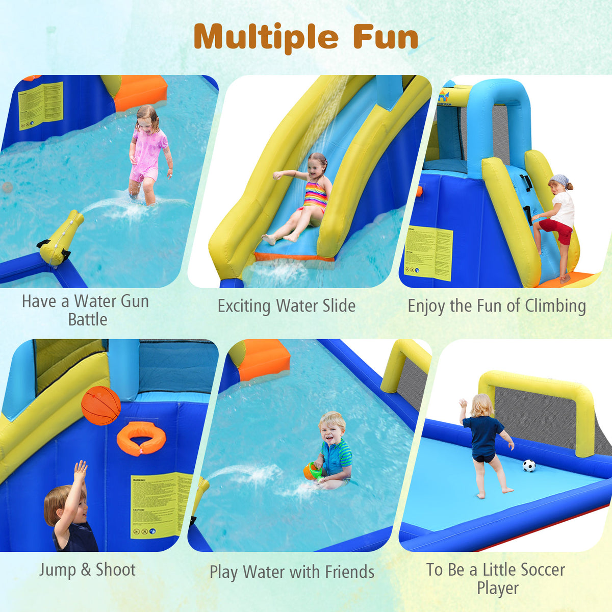 Inflatable Water Slide Bounce House Climbing Wall K8072