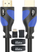HDMI Cable 100 Feet with Built-in Signal Booster, 2 Piece Cable Ties, 2 Piece HDMI Adapters O986
