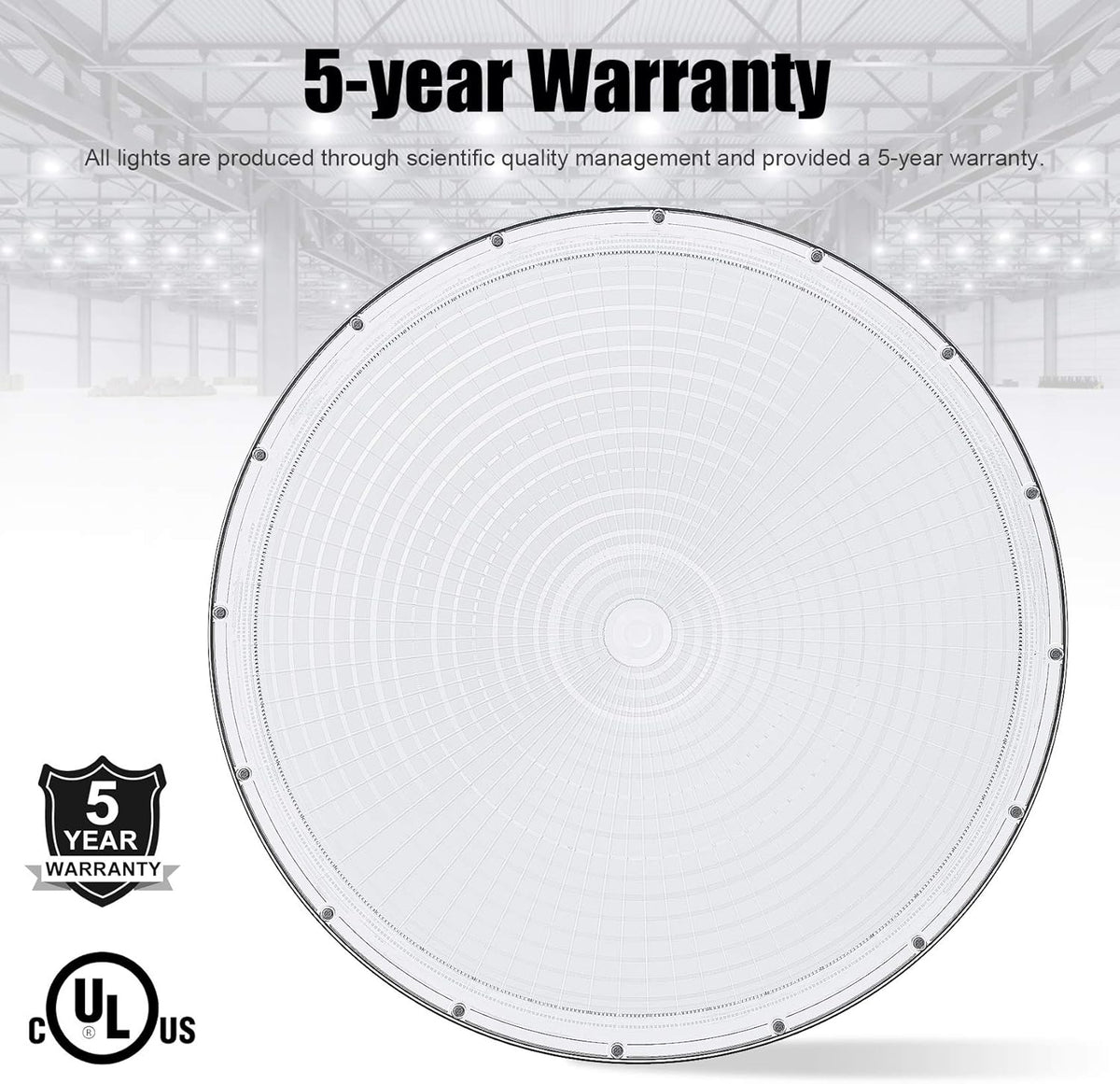200W UFO LED High Bay Light with 110V Plug, 5000K Daylight A7378