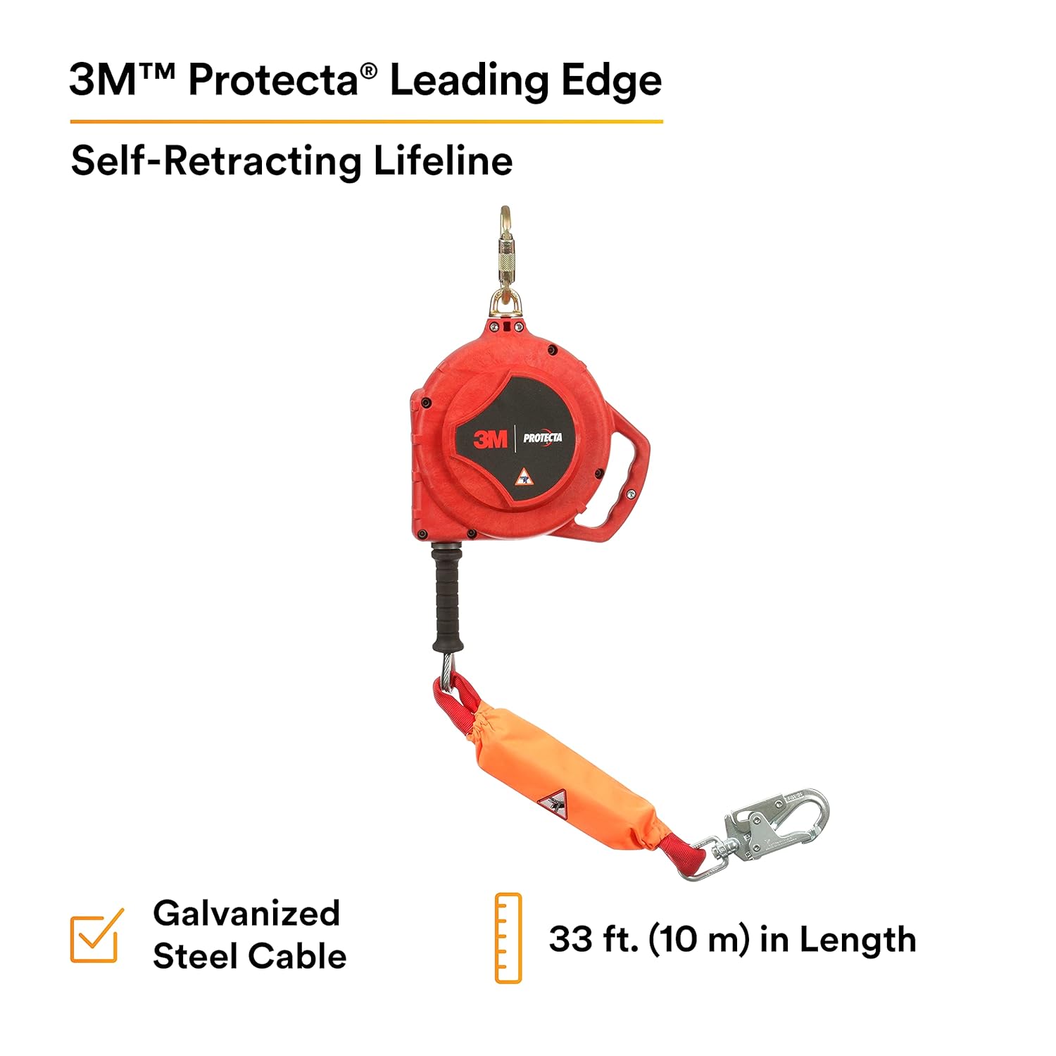 Self Retracting Lifeline, Cable, 33' (10M) Y766636