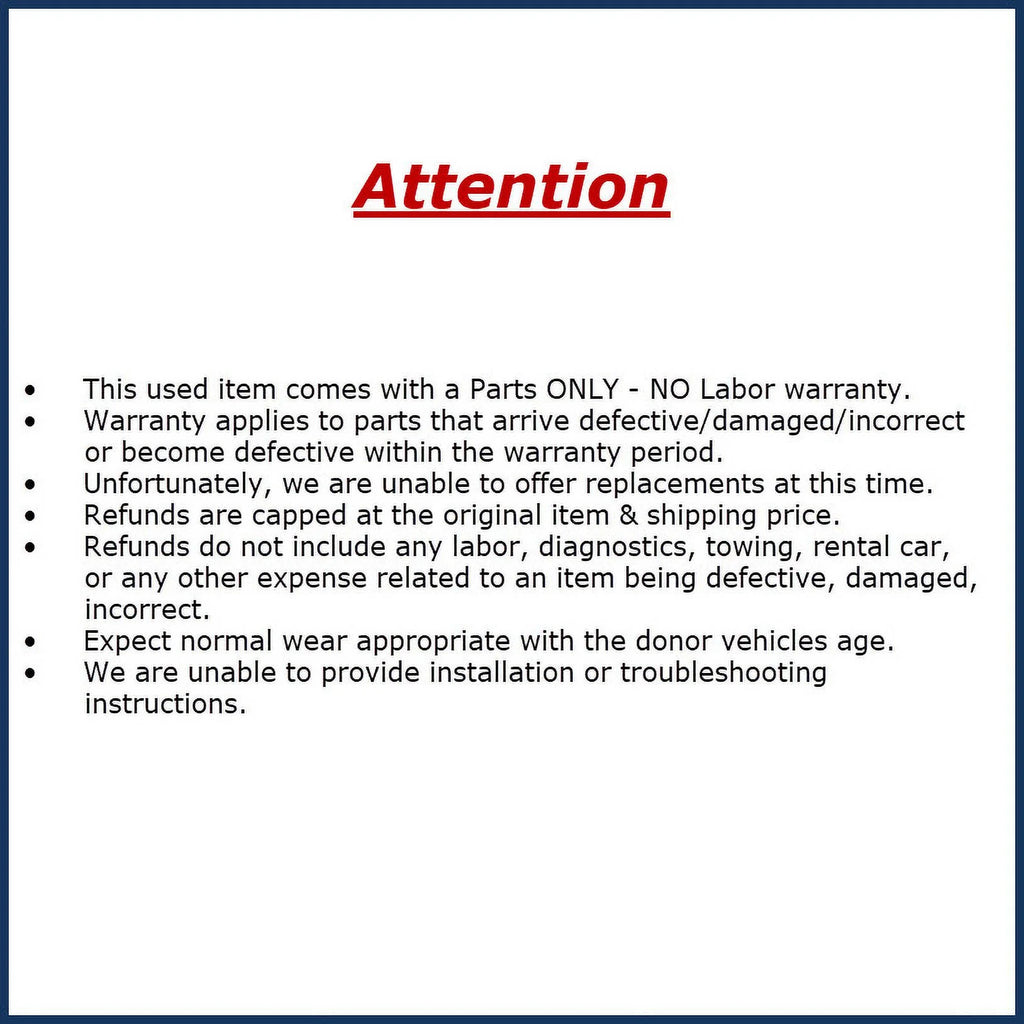 Rear Roof Manual Climate Temperature Control Z831582