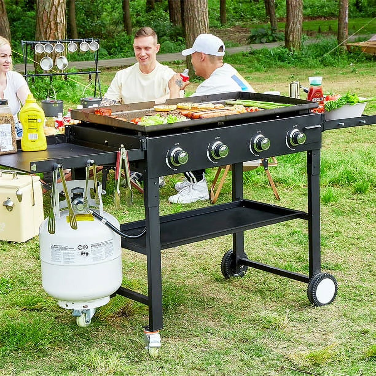 4 Burner Foldable Outdoor Propane Gas Grill I32185