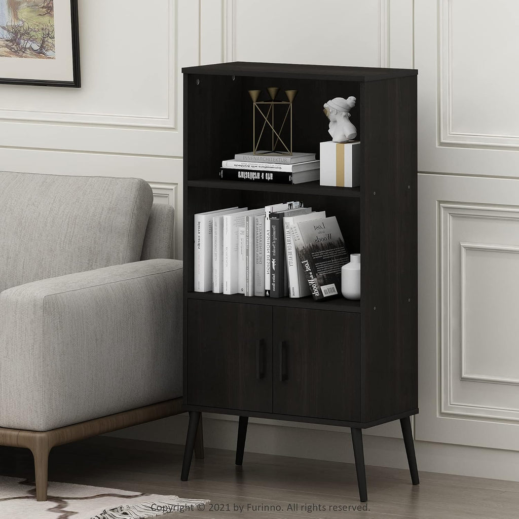 Espresso Accent Cabinet with Wood Legs V214