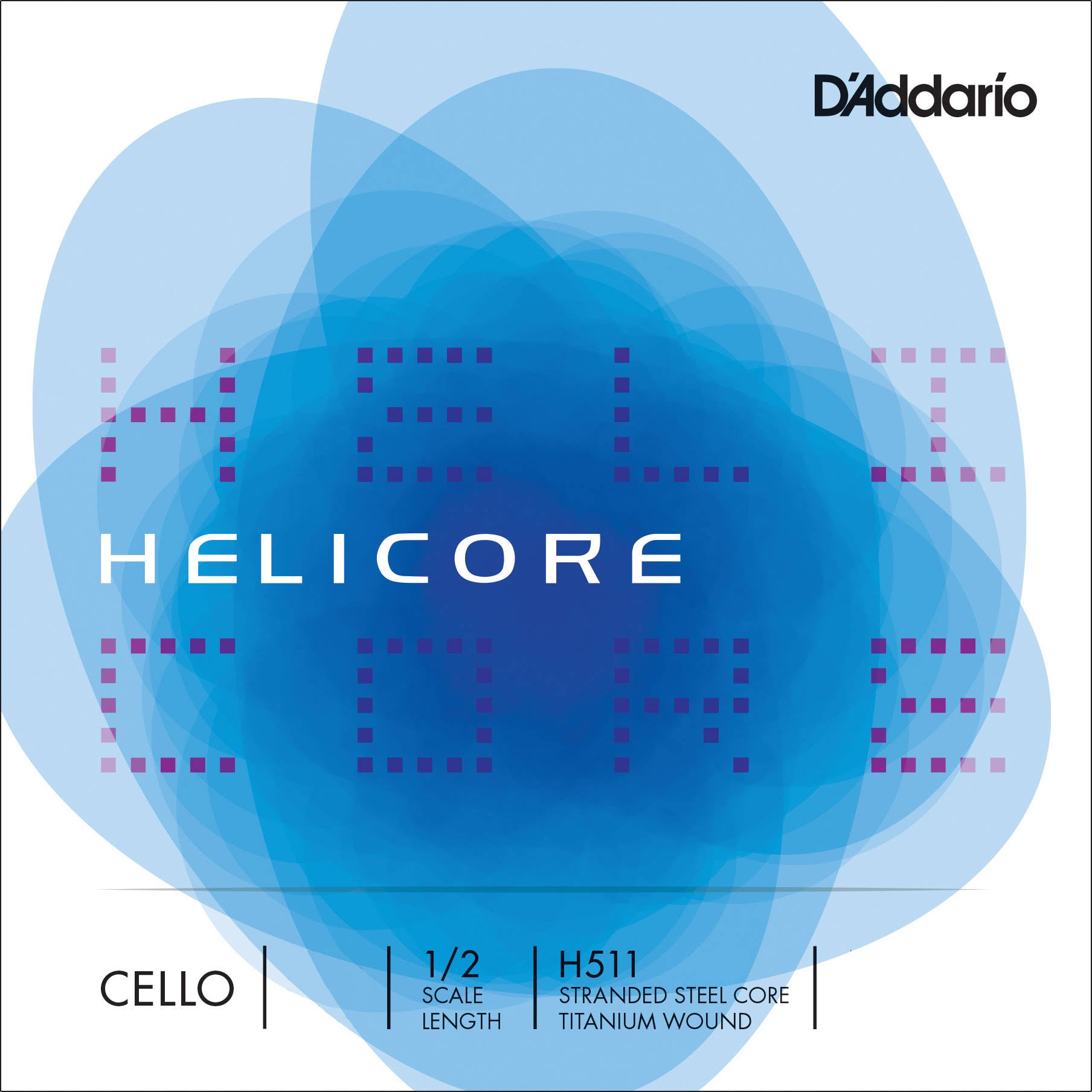 Helicore Cello String Set, 4/4 Scale, Medium Tension N664