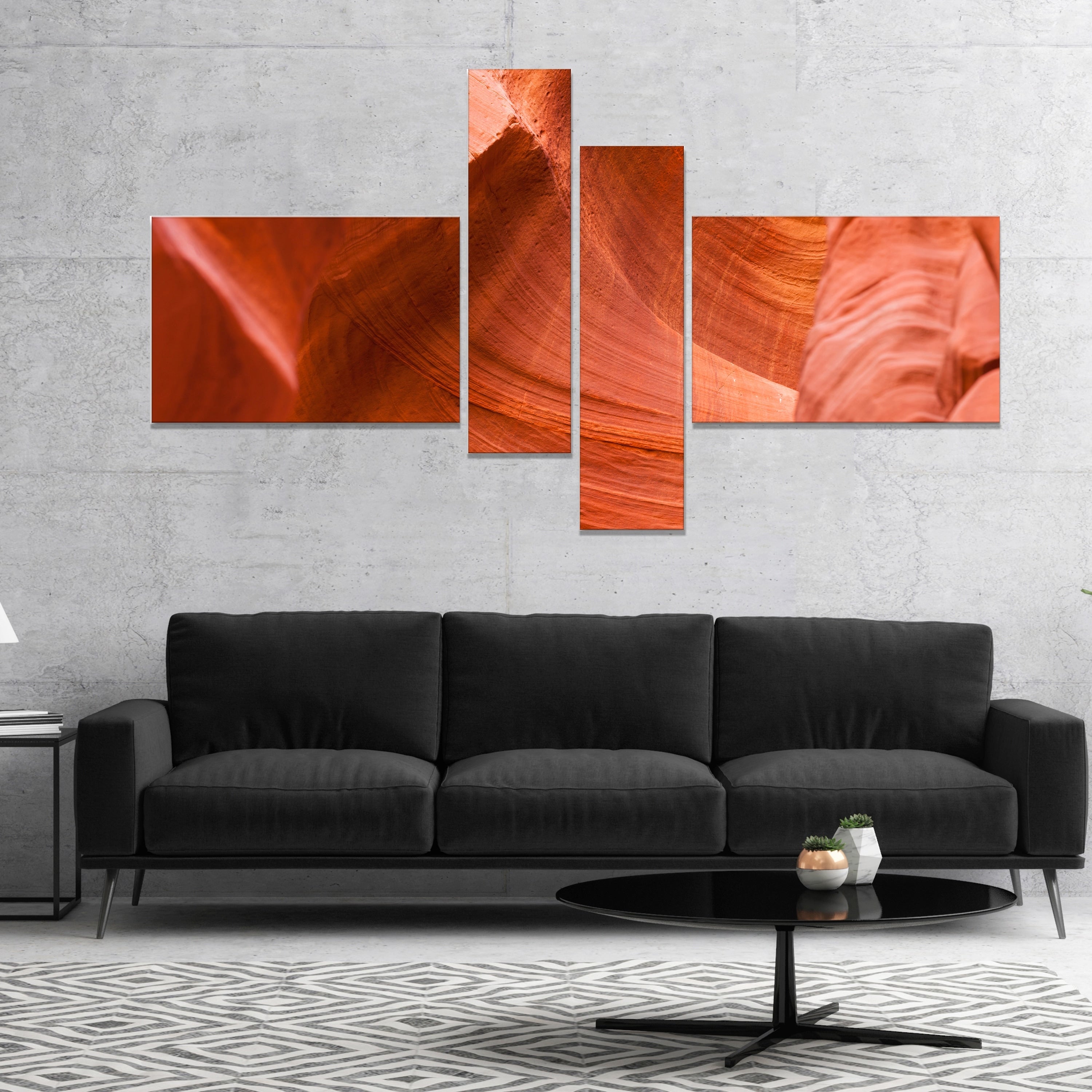 Landscape Photo Canvas Art Print 60 in. wide x 32 in. high - 5 panels P52693