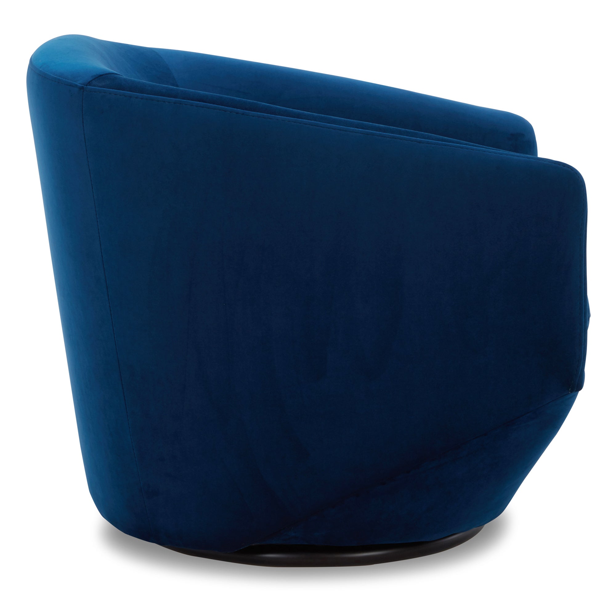 Blue Fabric Swivel Barrel Accent Chair L45333