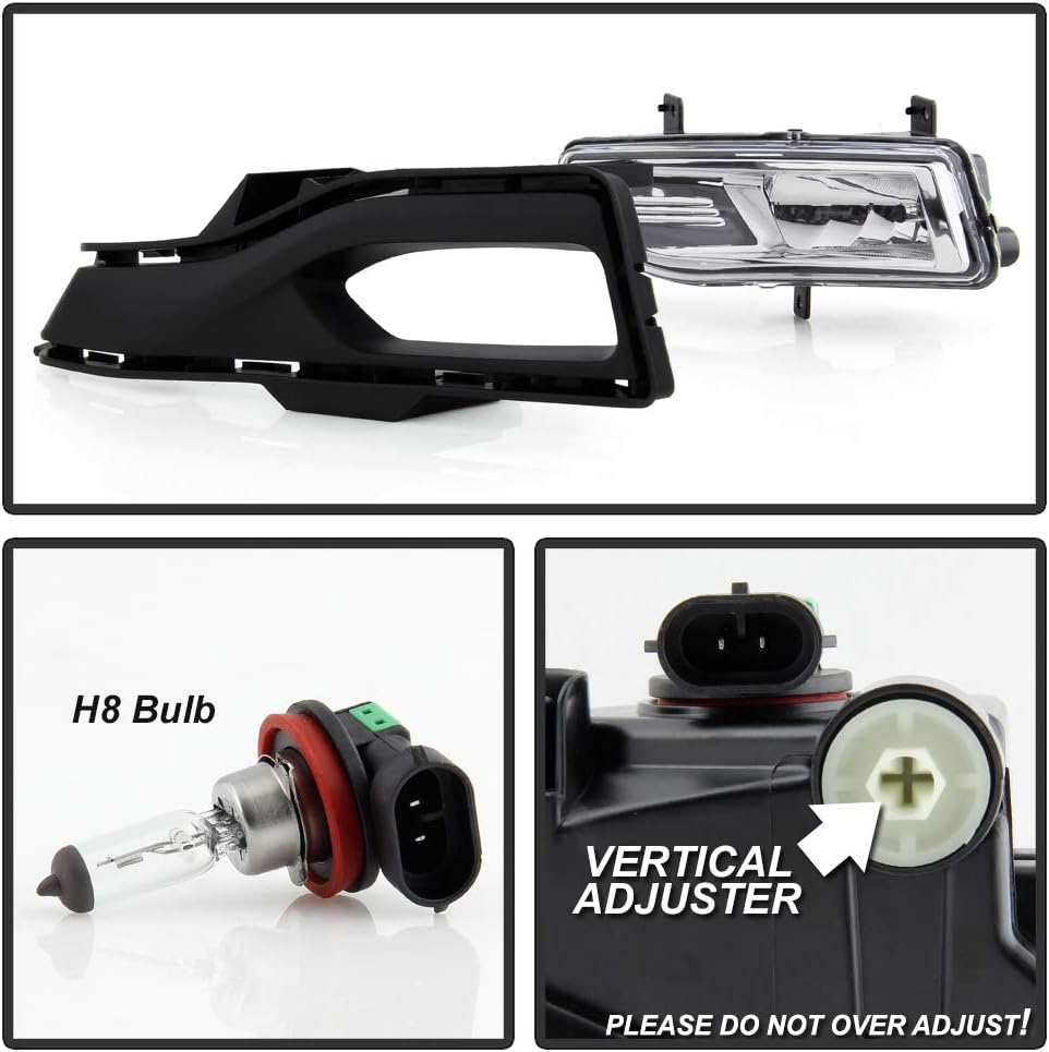 Bumper Fog Lights Driving Lamps Assembly Replacement Set Left+Right X5796