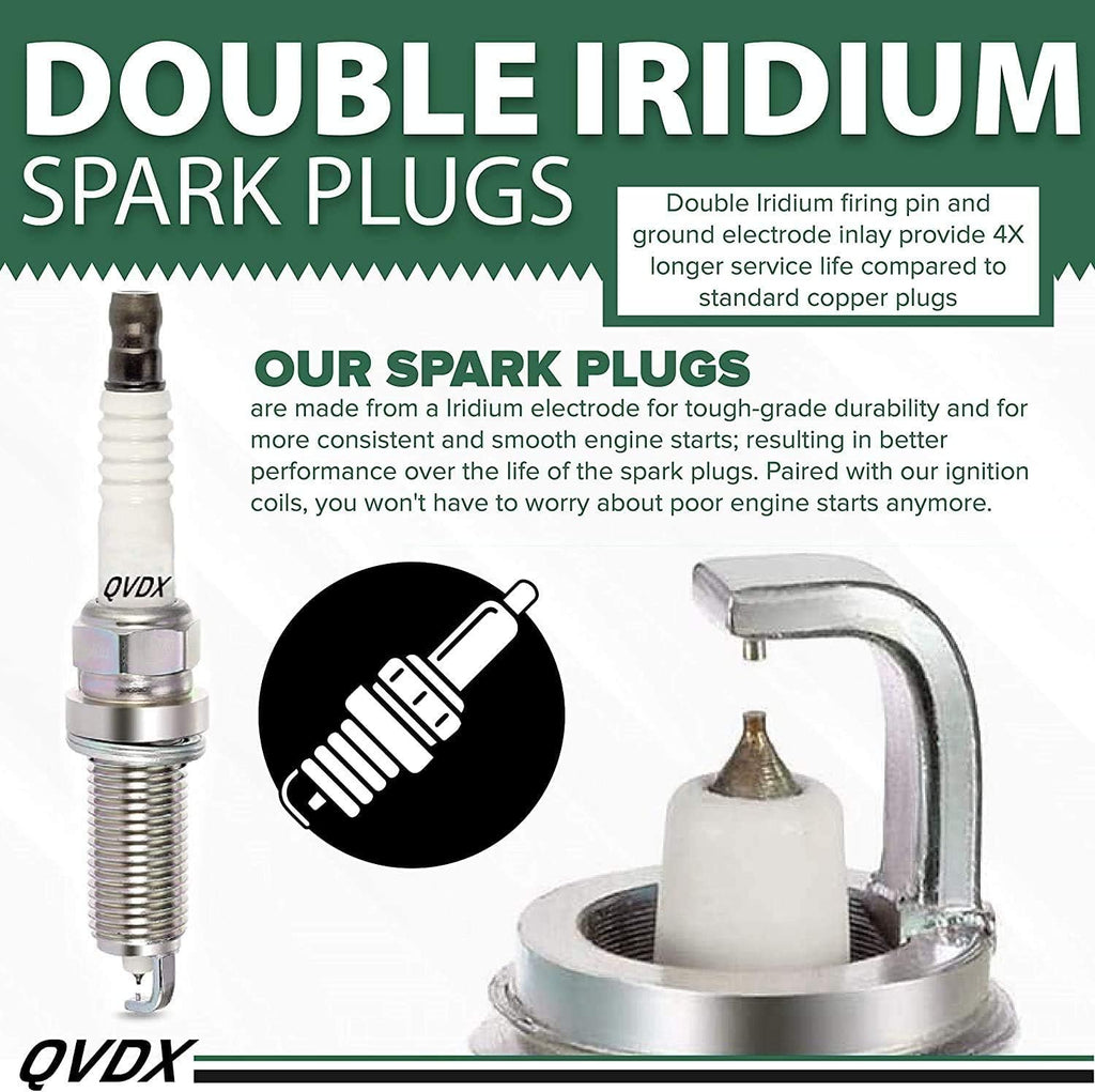 Iridium Spark Plugs and Ignition Coil Pack of 6 J676