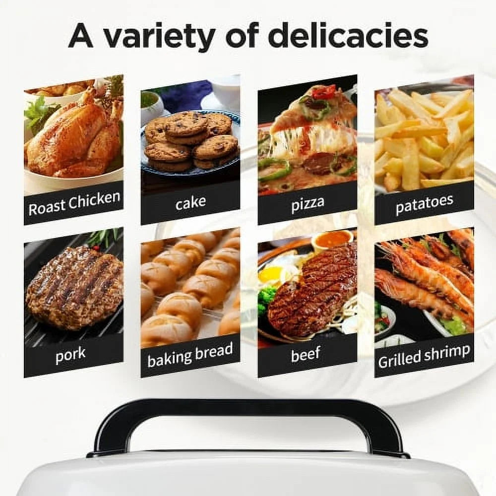 White 20 QT Stainless Steel Electric Roaster with See-through Lid G26097