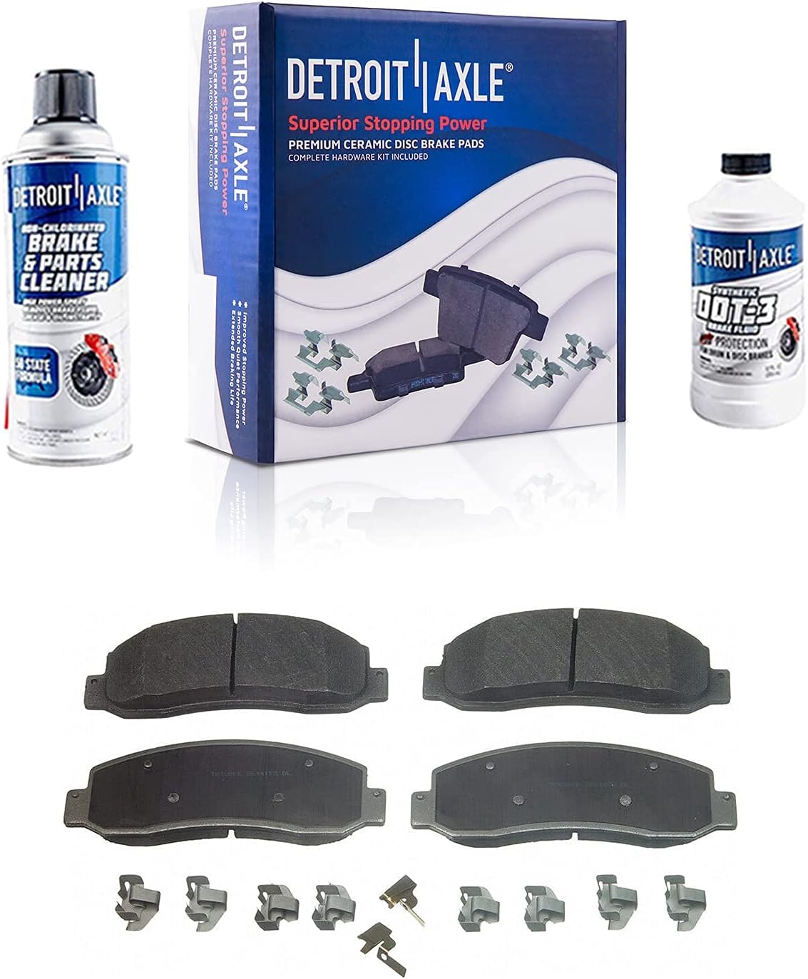 Front Drilled & Slotted Brake Rotors and Brake Pads Kit 6pc Set S158