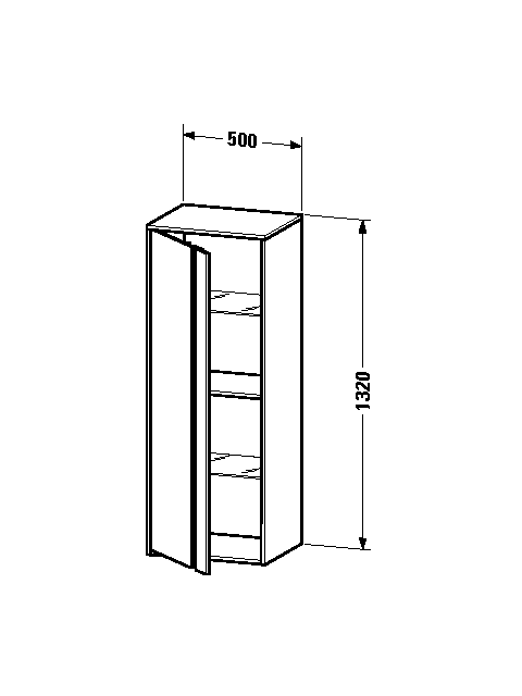 Graphite Matt Tall Cabinet S586848