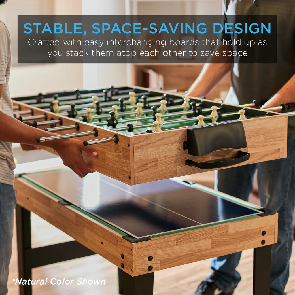 10-in-1 Combo Game Table Set with Hockey, Foosball, Pool, Shuffleboard, Ping Pong S676