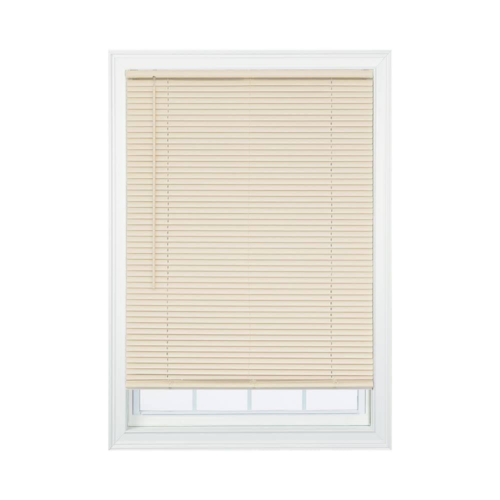 Ivory Cordless Vinyl Mini Blind 71 in. W x 64 in. L F2936