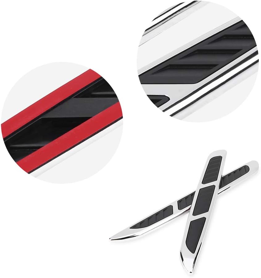 2pcs Car Hood Side Air Flow Vent Cover Grille Decorative Trim Sticker E696510