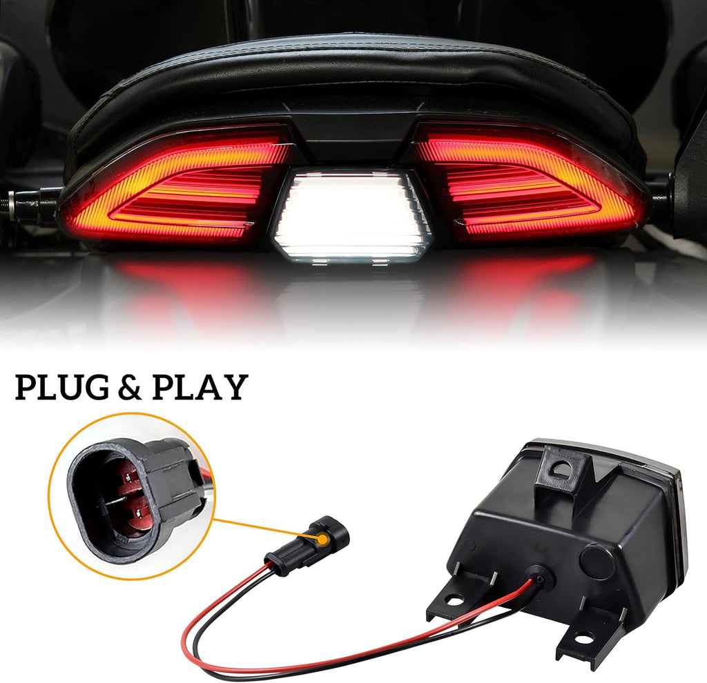 Smoked Black LED Tail Light Assembly for Can Am Spyder F3 G77160