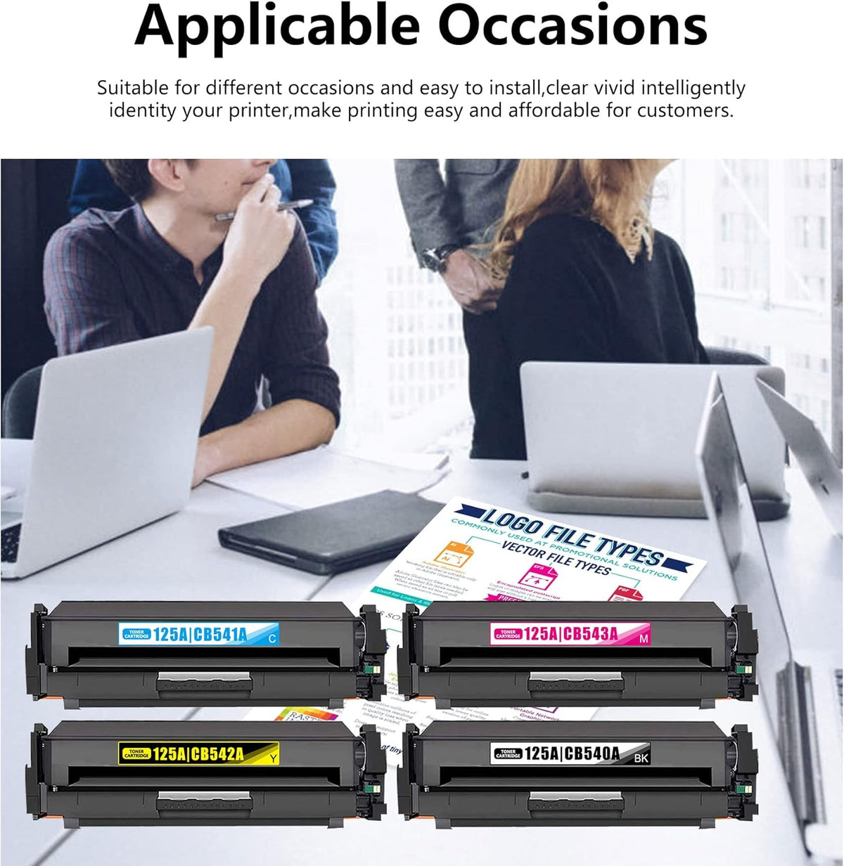 6 Pack Remanufactured Toner Cartridge for HP Color Printer I682
