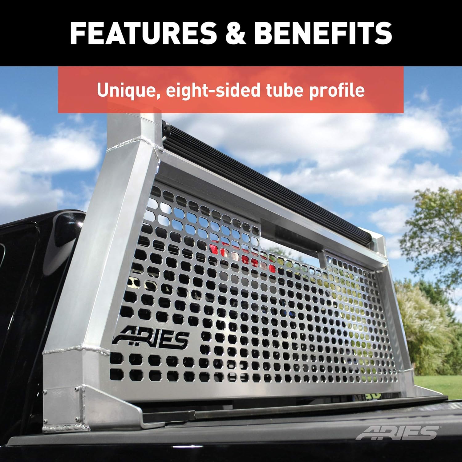 Chrome Aluminum Truck Headache Rack Cab Protector E862