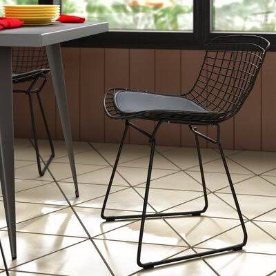 Black Leather Side Chair U29895
