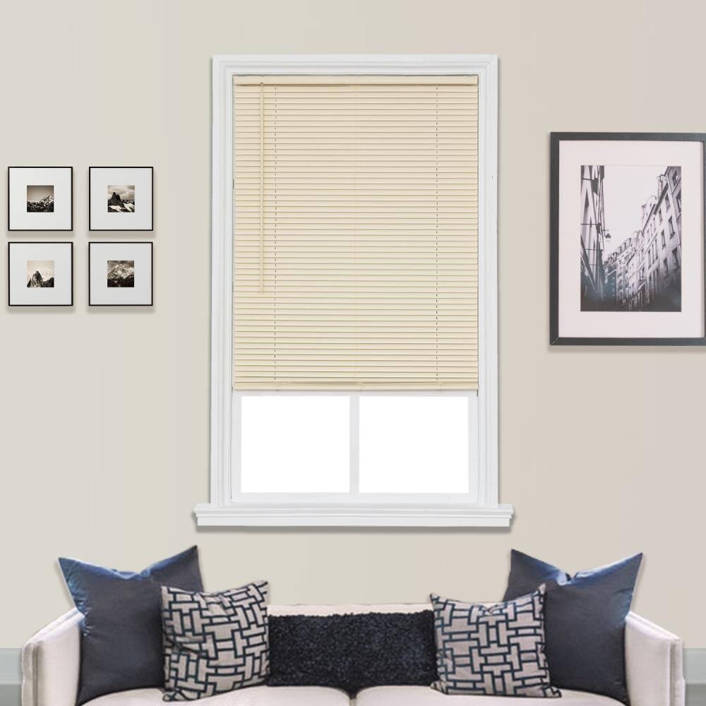 Ivory Cordless Vinyl Mini Blind 71 in. W x 64 in. L F2936