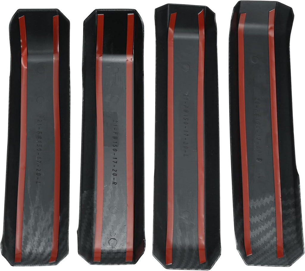 ABS Carbon Fiber Pattern Window Lift Trim Switch Panel Cover Black Pack of 2 I4145