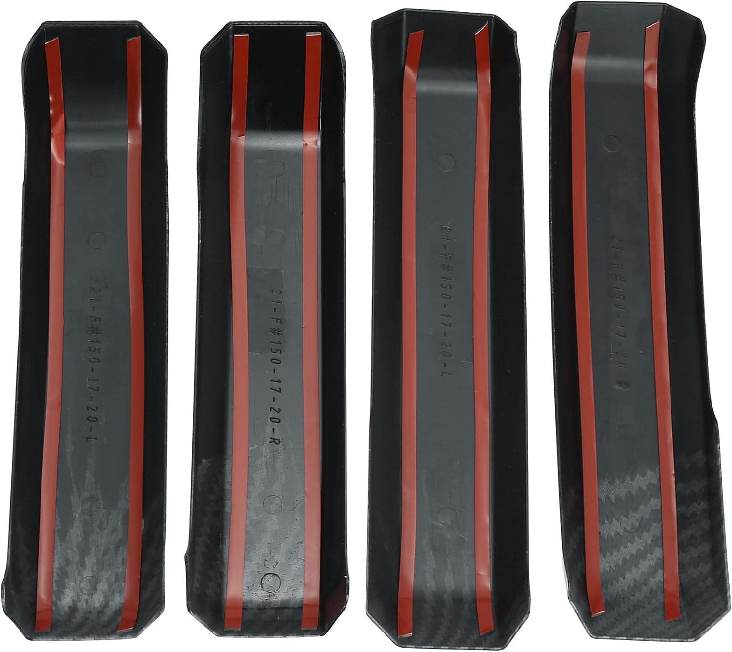 ABS Carbon Fiber Pattern Window Lift Trim Switch Panel Cover Black Pack of 2 I4145