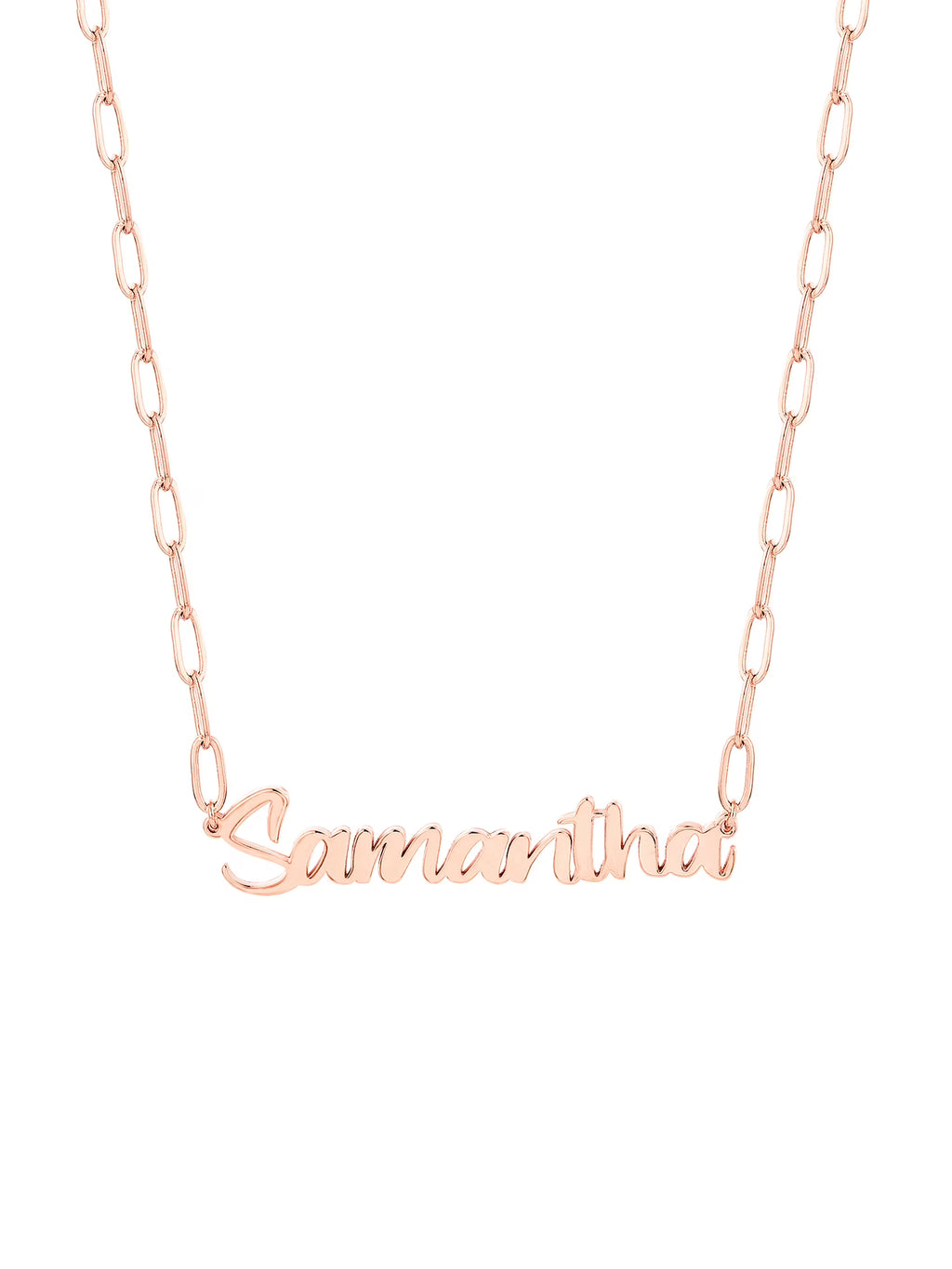 Sterling Silver Paper Clip Chain Necklace F6552