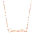 Sterling Silver Paper Clip Chain Necklace F6552