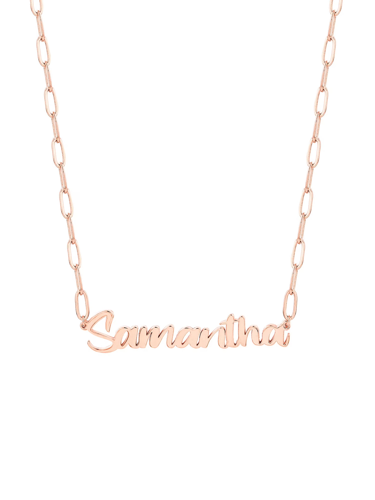 Sterling Silver Paper Clip Chain Necklace F6552