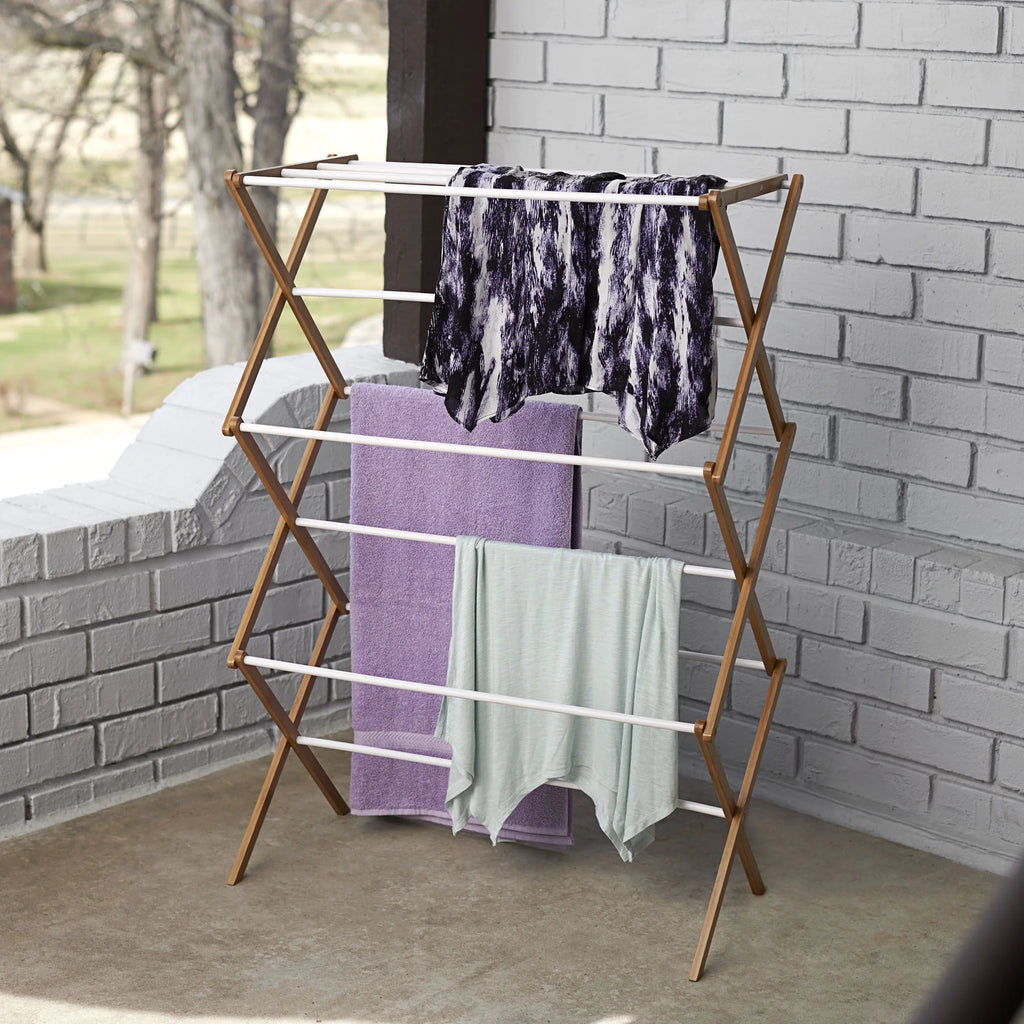 Collapsible Bamboo Clothes Drying Rack S40942
