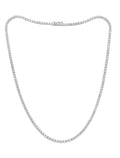 14KT White Gold Tennis Necklace 6.25 Carats Diamonds 4 Prong 180 Stones FG SI R902150