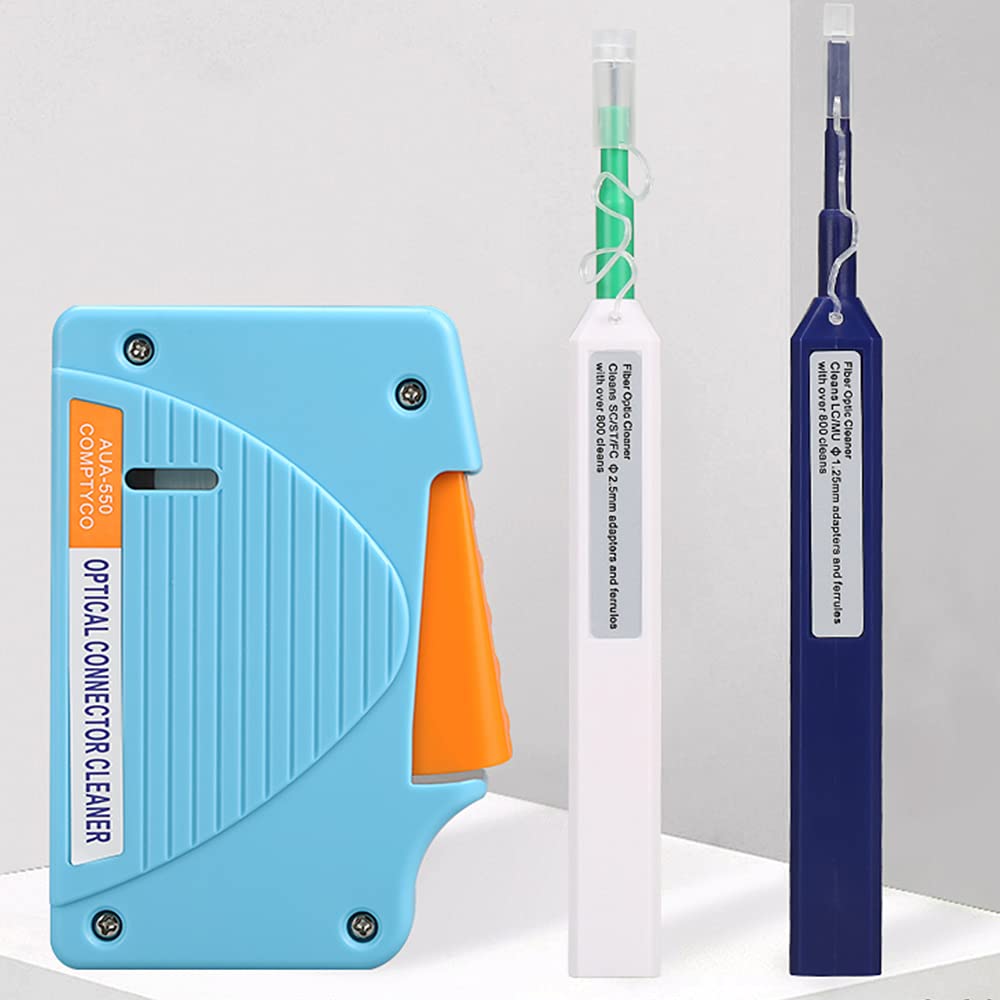 Optic Fiber Cleaning Inspection Kit with 400 Times Microscope and Cleaning Pens A906