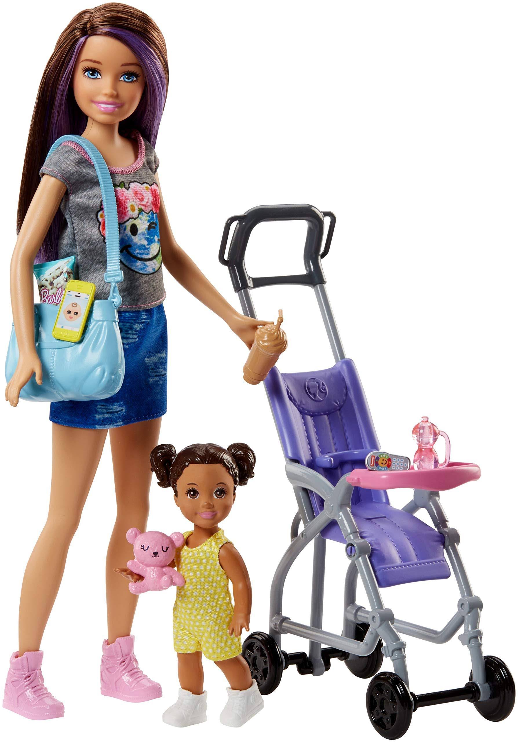 Caucasian Doll and Stroller Playset I1120