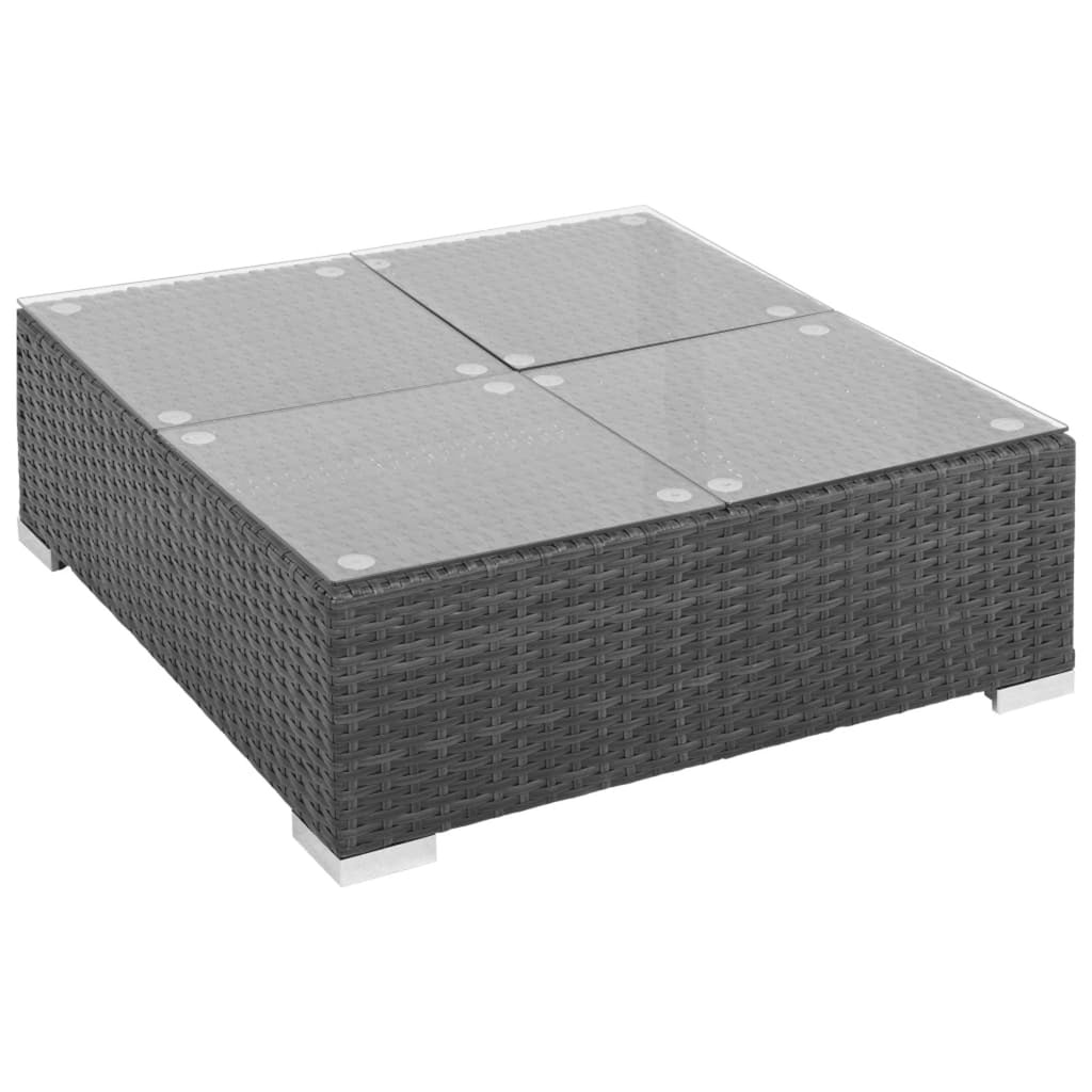 6 Piece White Cushioned Poly Rattan Outdoor Furniture Set R505